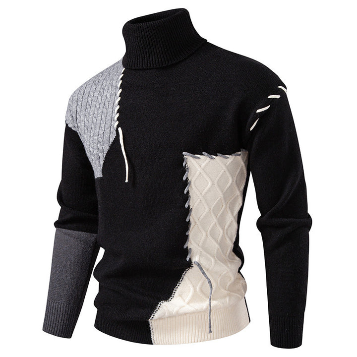 Herren Rollkragenpullover mit einzigartigem Strickdesign Drune
