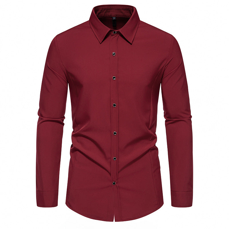 Herren modisches Langarmhemd mit elegantem Schnitt Drune