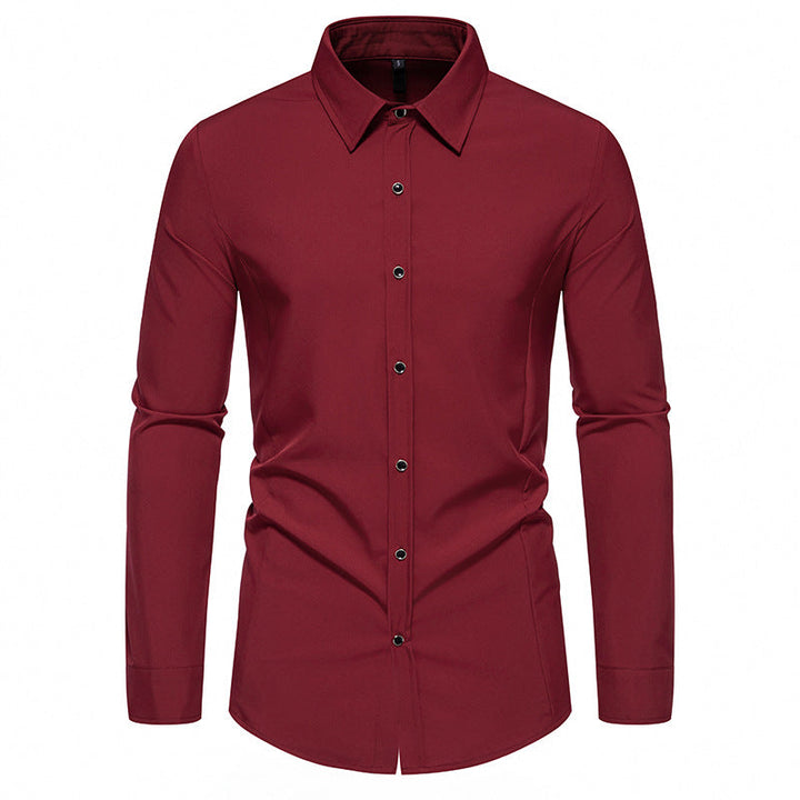 Herren modisches Langarmhemd mit elegantem Schnitt Drune