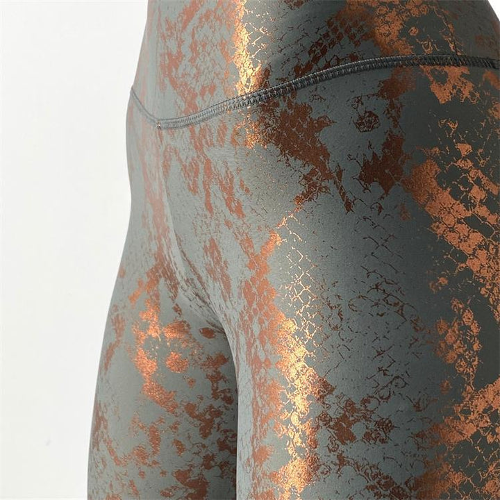 Damen Sportleggings im Schlangenprint mit hohem Bund Drune