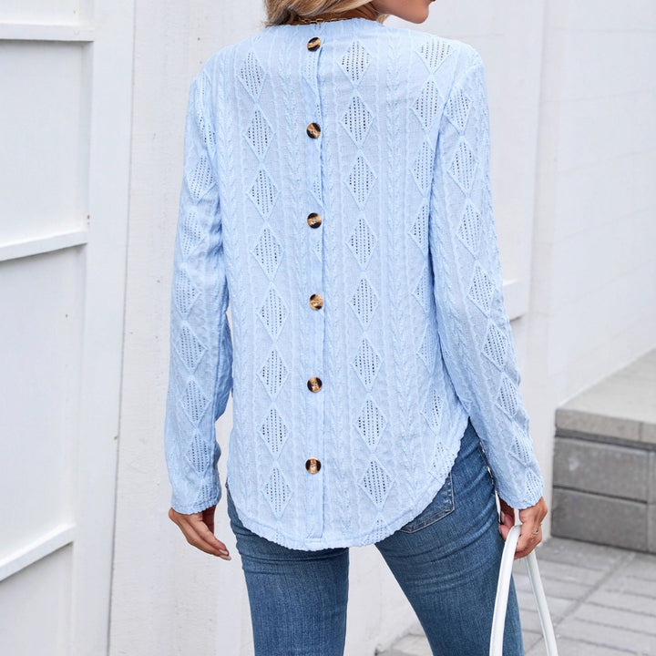 Damen Langarmshirt mit strukturiertem Design und abgerundetem Saum Drune