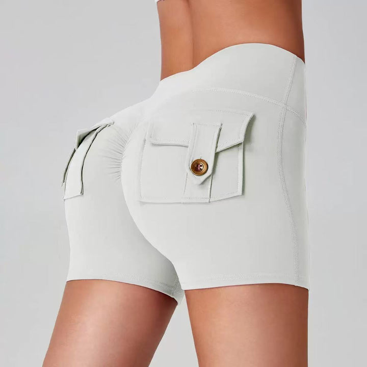 Damen Sportliche Shorts mit dekorativen Taschen und elastischem Bund Drune