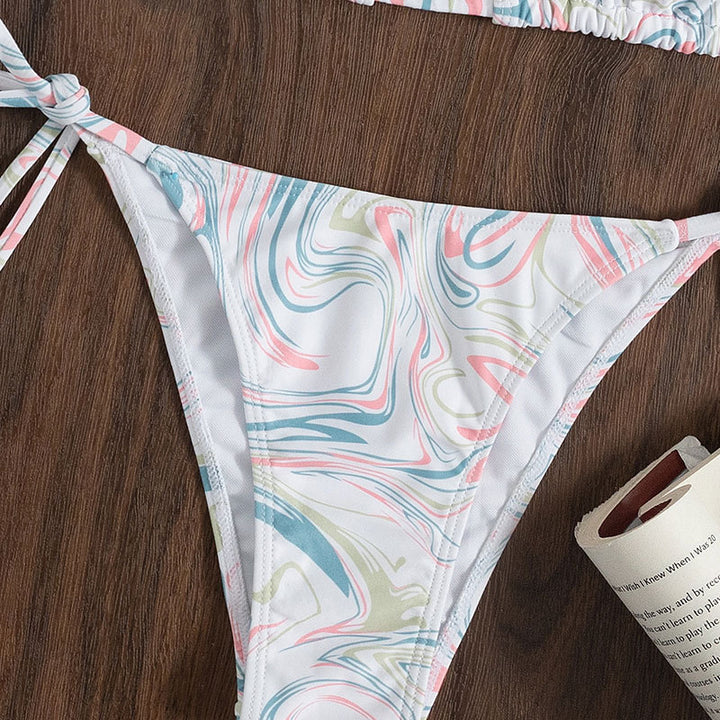 Damen Triangel-Bikini mit verspieltem Bindeband Drune