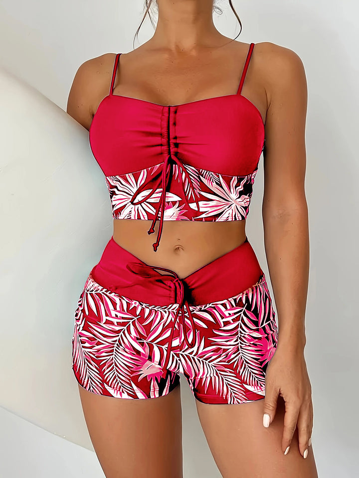 Damen Crop-Top-Bikini mit Short Drune