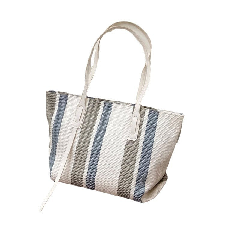Damen Shopper-Tasche mit modernen Streifen und vielseitigem Innenraum Drune