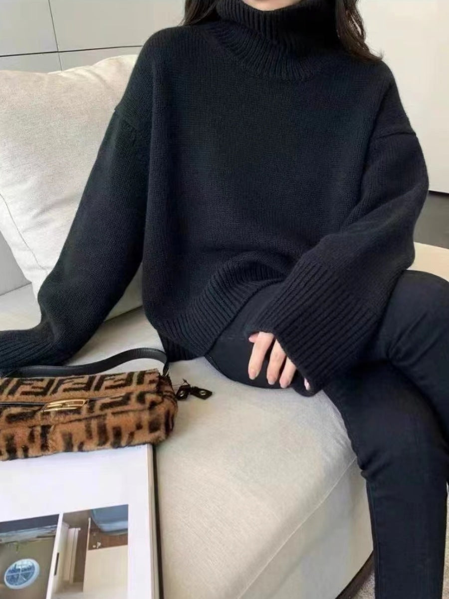 Damen Kuscheliger Rollkragenpullover aus hochwertigem Strick Drune