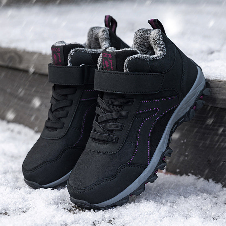 Damen isolierte Wanderschuhe mit rutschfester Sohle und praktischer Klettverschlusslösung Drune
