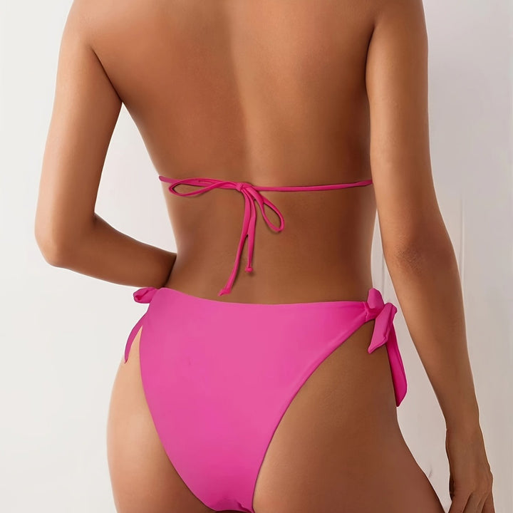 Damen Triangel-Bikini mit modischen Kettenakzenten Drune