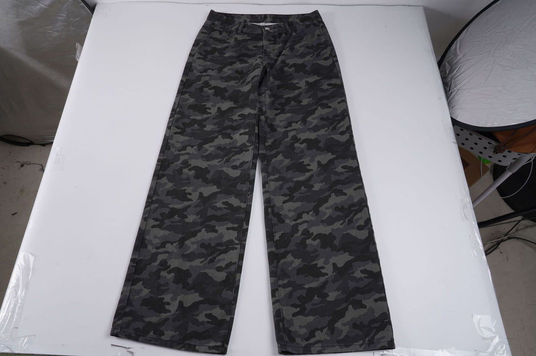 Damen Relaxed Fit Cargohose mit modischem Camouflage-Muster Drune