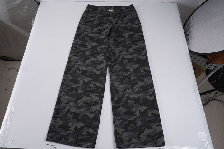 Damen Relaxed Fit Cargohose mit modischem Camouflage-Muster Drune