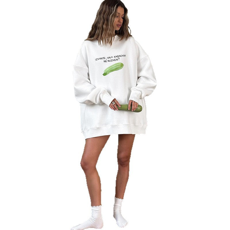 Damen Sweatshirt mit modernem Druckdesign Drune