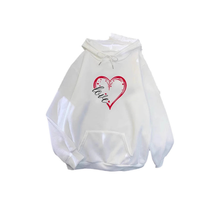 Damen Kapuzenpullover mit romantischem Herz-Design und hochwertigem Fleece Drune
