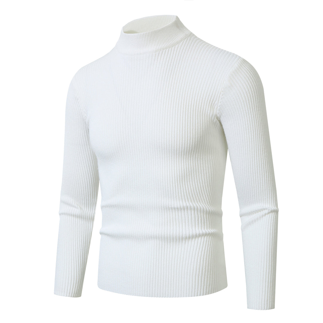 Herren Rollkragenpullover aus feinem Rippstrickmaterial Drune
