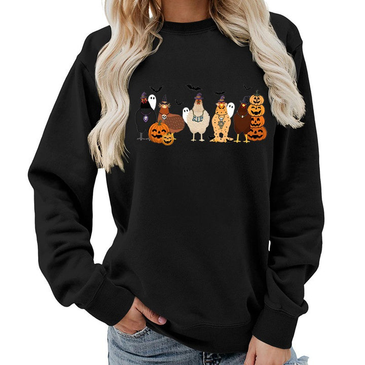 Damen Sweatshirt mit fröhlichem Halloween-Motiv Drune