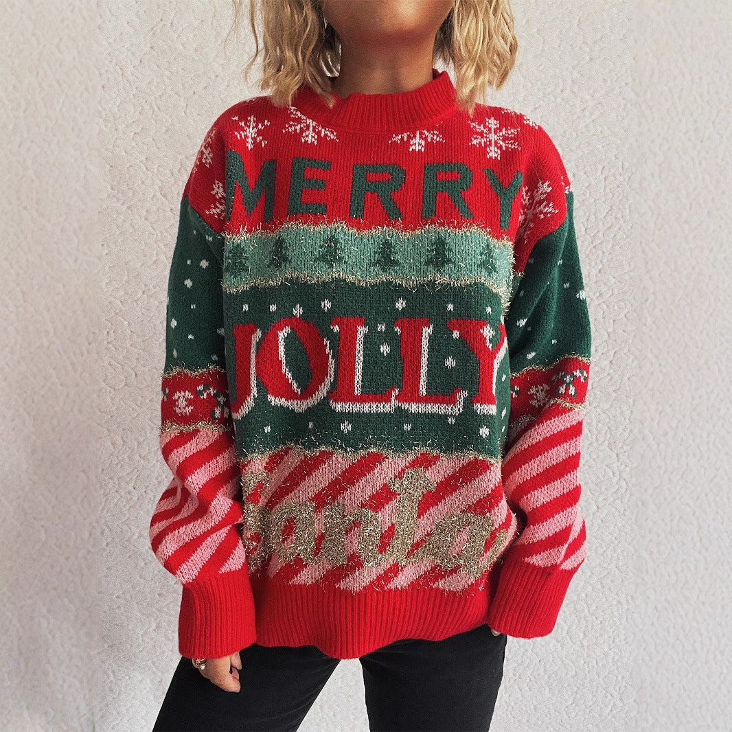 Damen Weihnachts-Pullover mit unverwechselbarem Motiv und gemütlichem Schnitt Drune