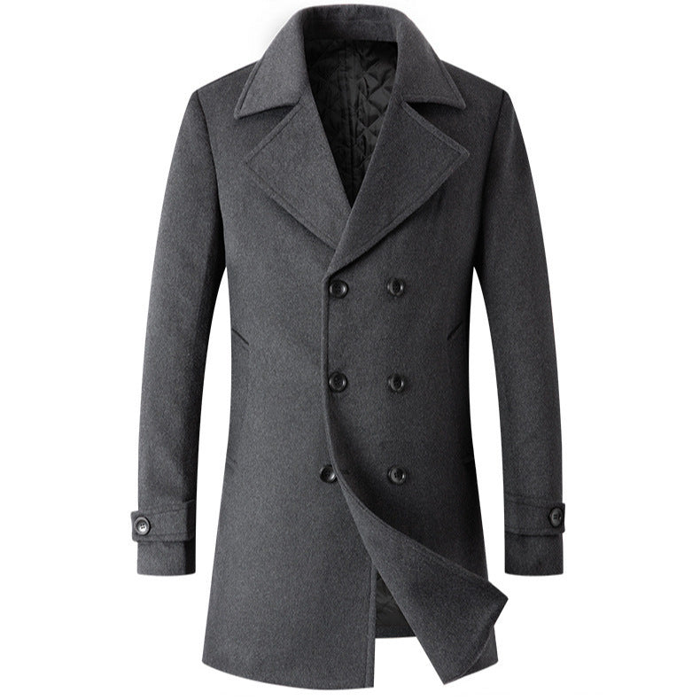 Herren eleganter, taillierter Wollmantel Drune