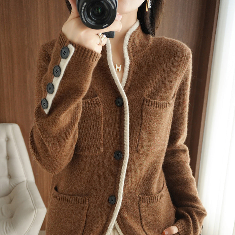 Damen Strickjacke mit hochwertiger Wollqualität und praktischen Taschen Drune