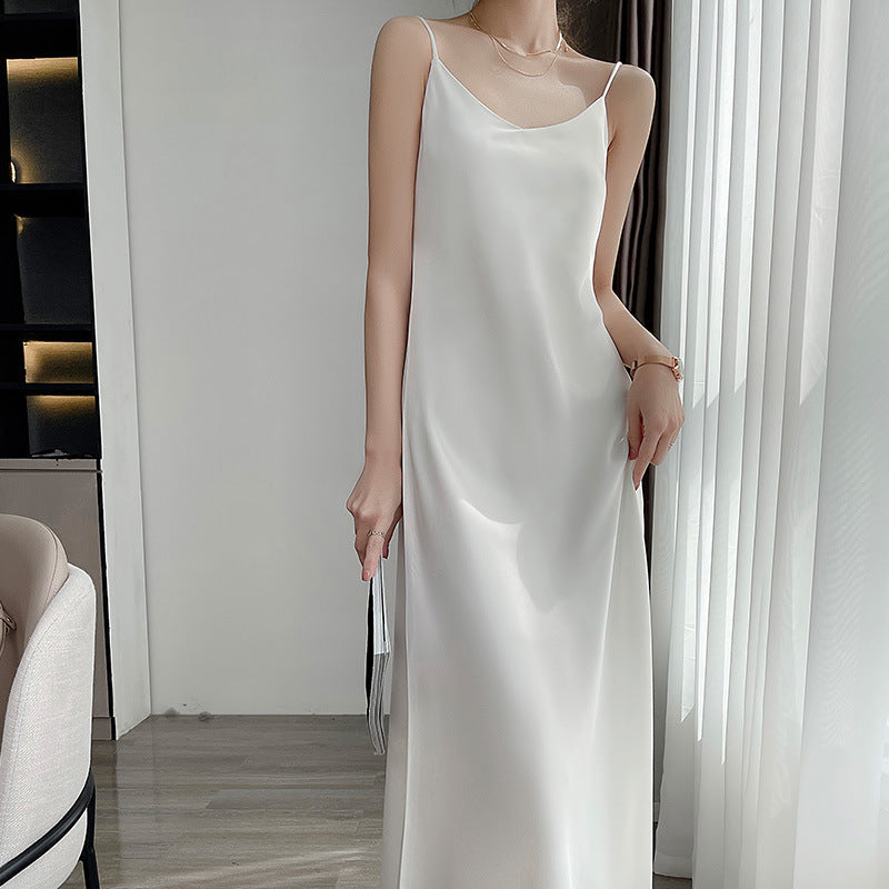 Damen Maxikleid mit Satin-Finish Drune