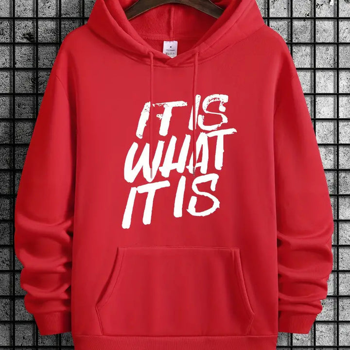 Damen Kapuzenpullover mit modernem Schriftzug und bequemer Passform Drune
