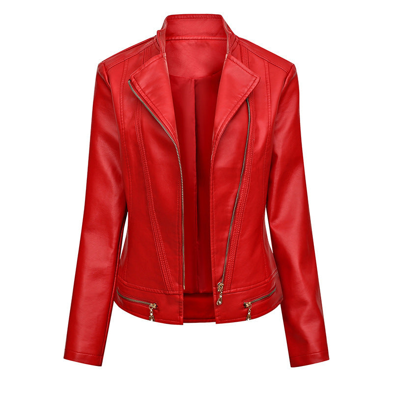 Damen hautenge Kunstlederjacke Drune