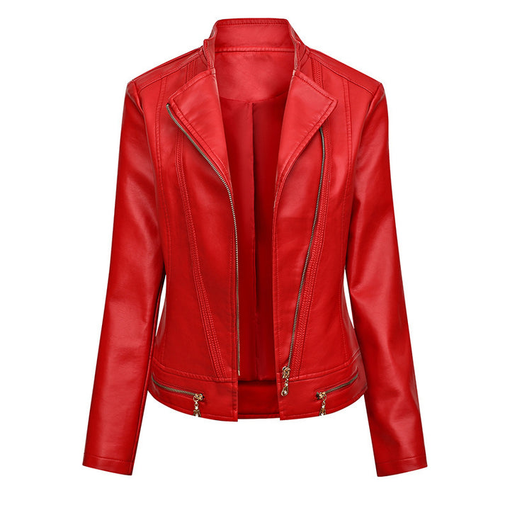 Damen hautenge Kunstlederjacke Drune