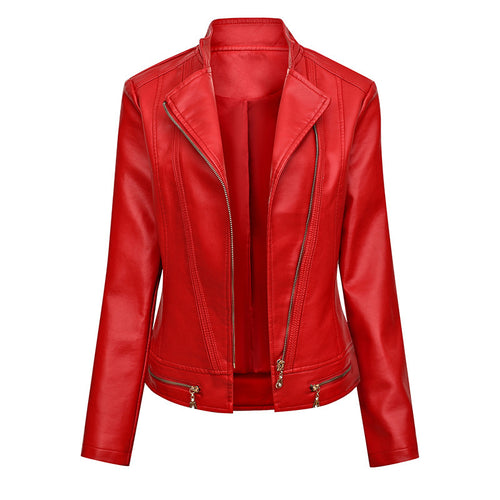 Damen hautenge Kunstlederjacke Drune
