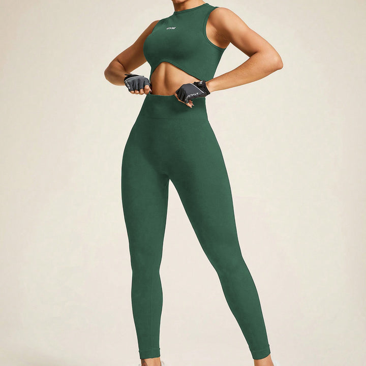 Damen Sportoberteil und Hochleistung Leggings Set Drune