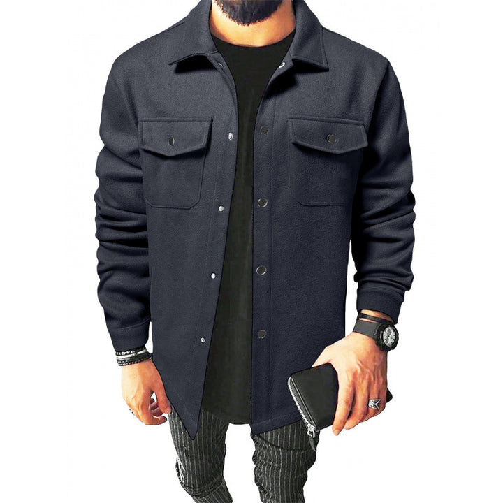 Herren stylische und warme Flanelljacke Drune