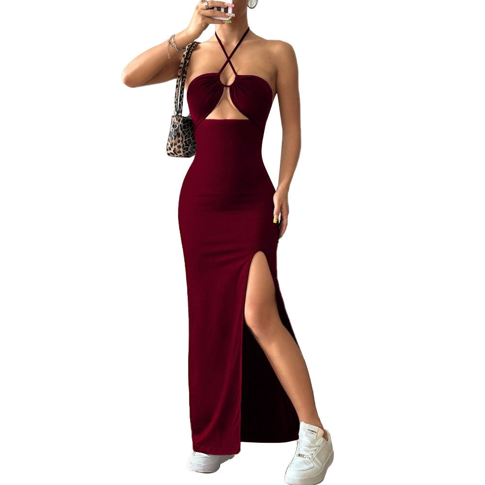Damen Maxikleid mit schickem Cut-Out und aufregendem Schlitz Drune