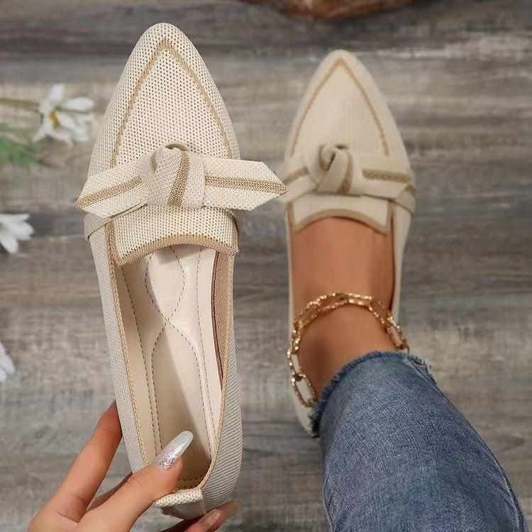 Damen Slip-On Mokassins mit elegantem Knoten-Detail Drune