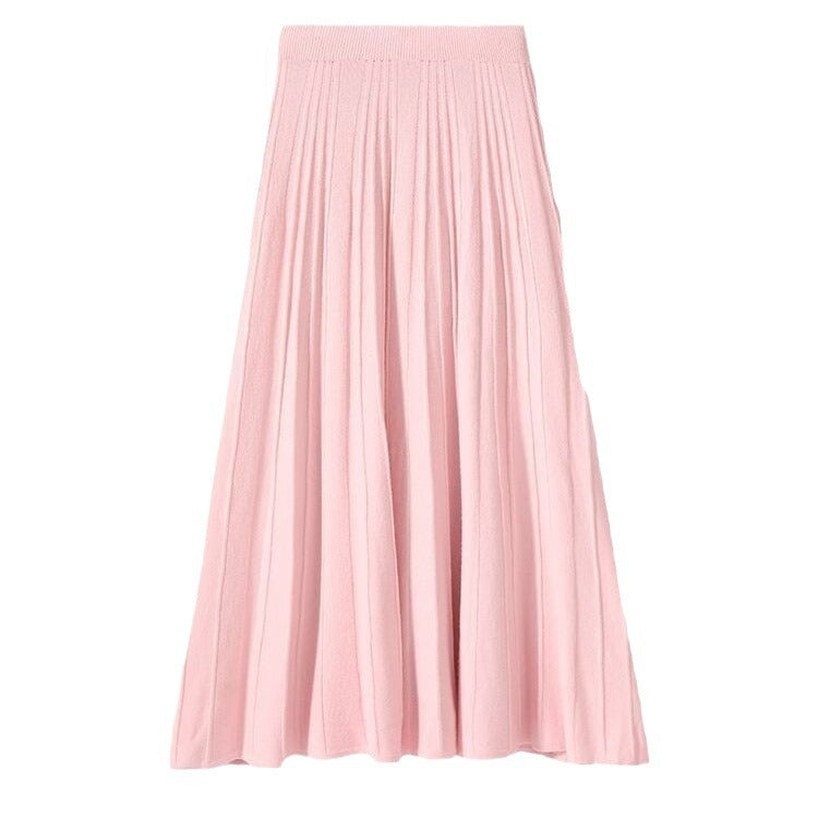Damen Plissierter Maxirock aus weichem Material Drune