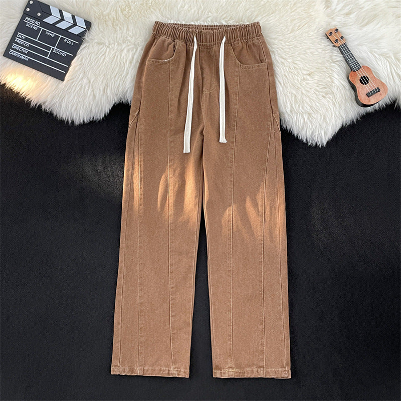 Damen lässige Freizeithose mit elastischem Bund und praktischen Taschen Drune