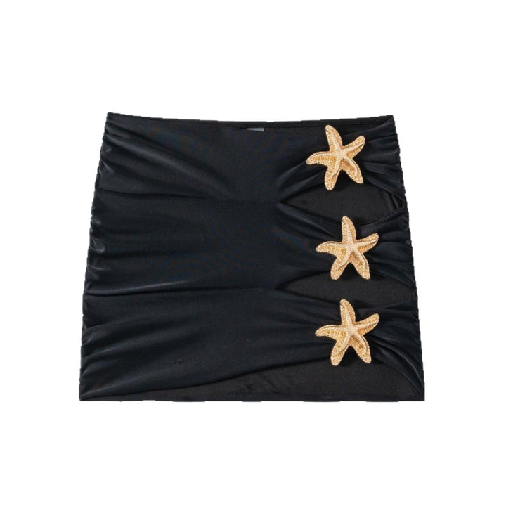 Damen Strandrock mit eleganten Cut-Outs und funkelnden Muschel-Details Drune