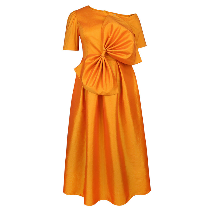 Damen Festliches Abendkleid mit asymmetrischem Ausschnitt und voluminösem Drapierungselement Drune