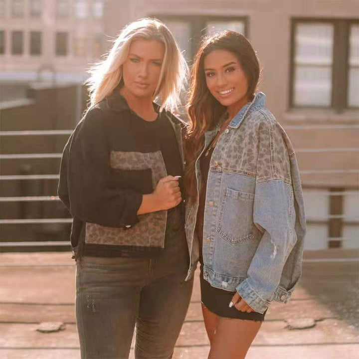 Damen Denimjacke mit einzigartigem Tiermuster und lässigem Schnitt Drune