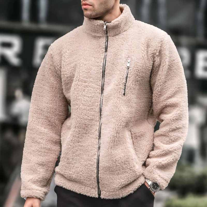 Herren kuschelige Fleecejacke mit praktischem Reißverschluss Drune