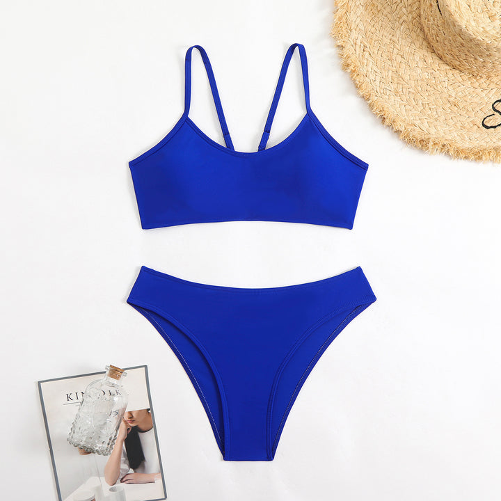 Damen Sportliches Bikini-Set mit verstellbaren Trägern Drune