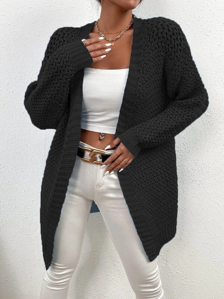 Damen Strickjacke mit luftiger Lochmusterung und lässigem Design Drune
