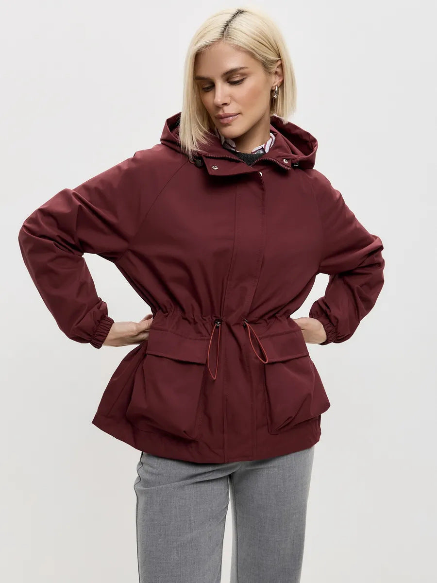 Damen funktionale Windjacke mit Kapuze Drune