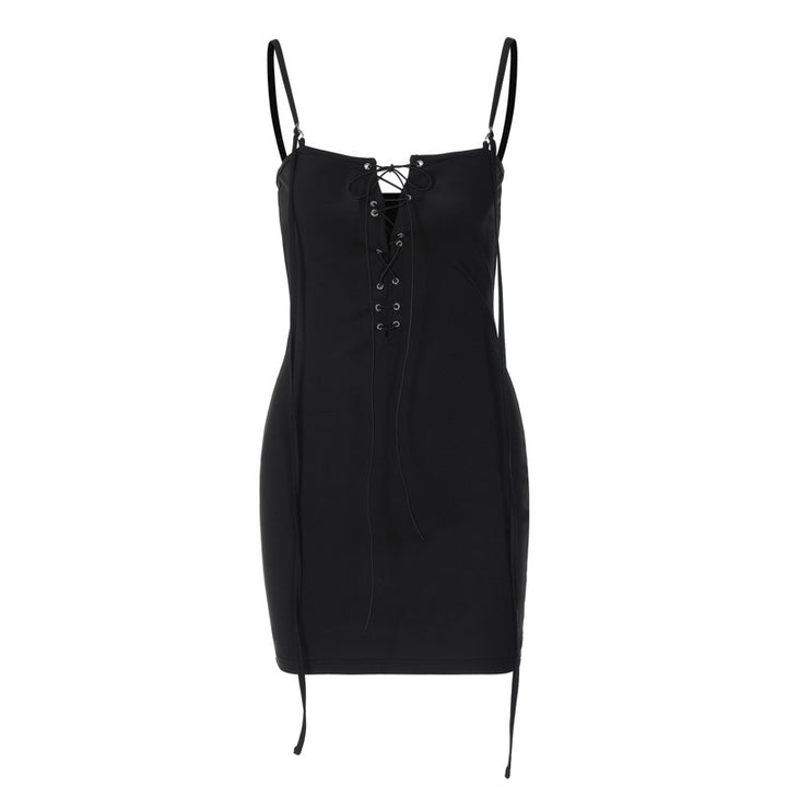 Damen Seduktives Bodycon-Kleid mit Schnürung Drune