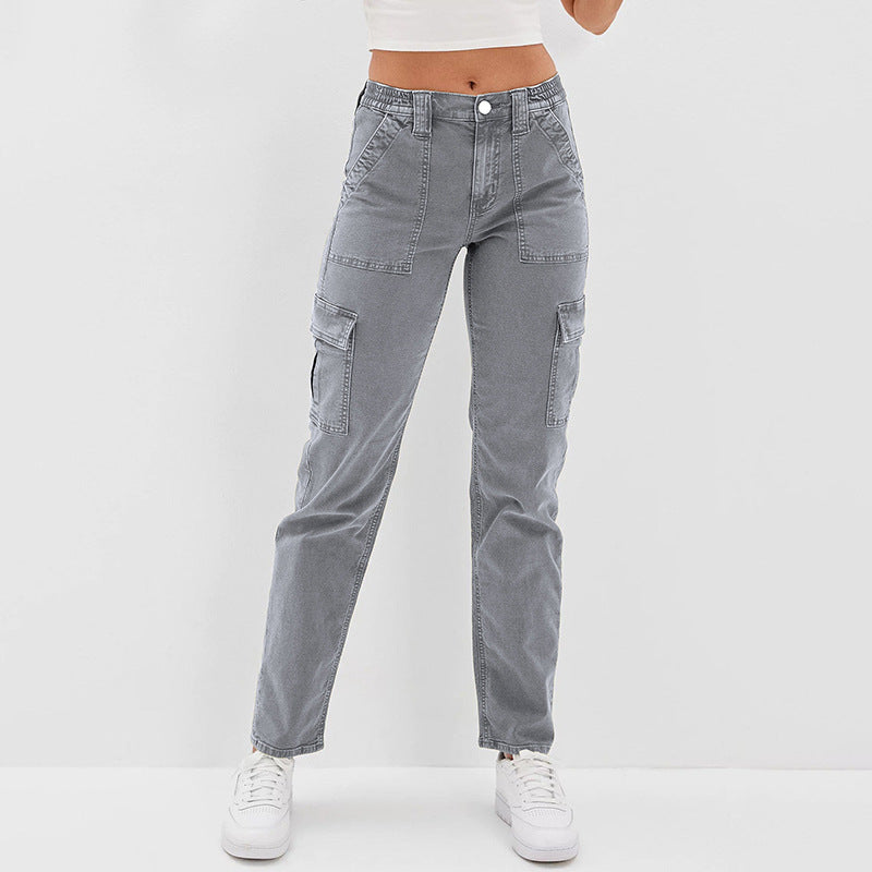 Damen Cargo-Jeans mit praktischen Seitentaschen und modernem Schnitt Drune
