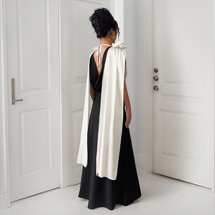 Damen Elegantes Wickelkleid mit floralem Akzent Drune