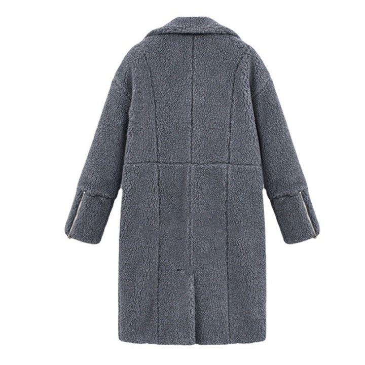 Damen kuschelige Fleecejacke mit Reverskragen und praktischen Taschen Drune