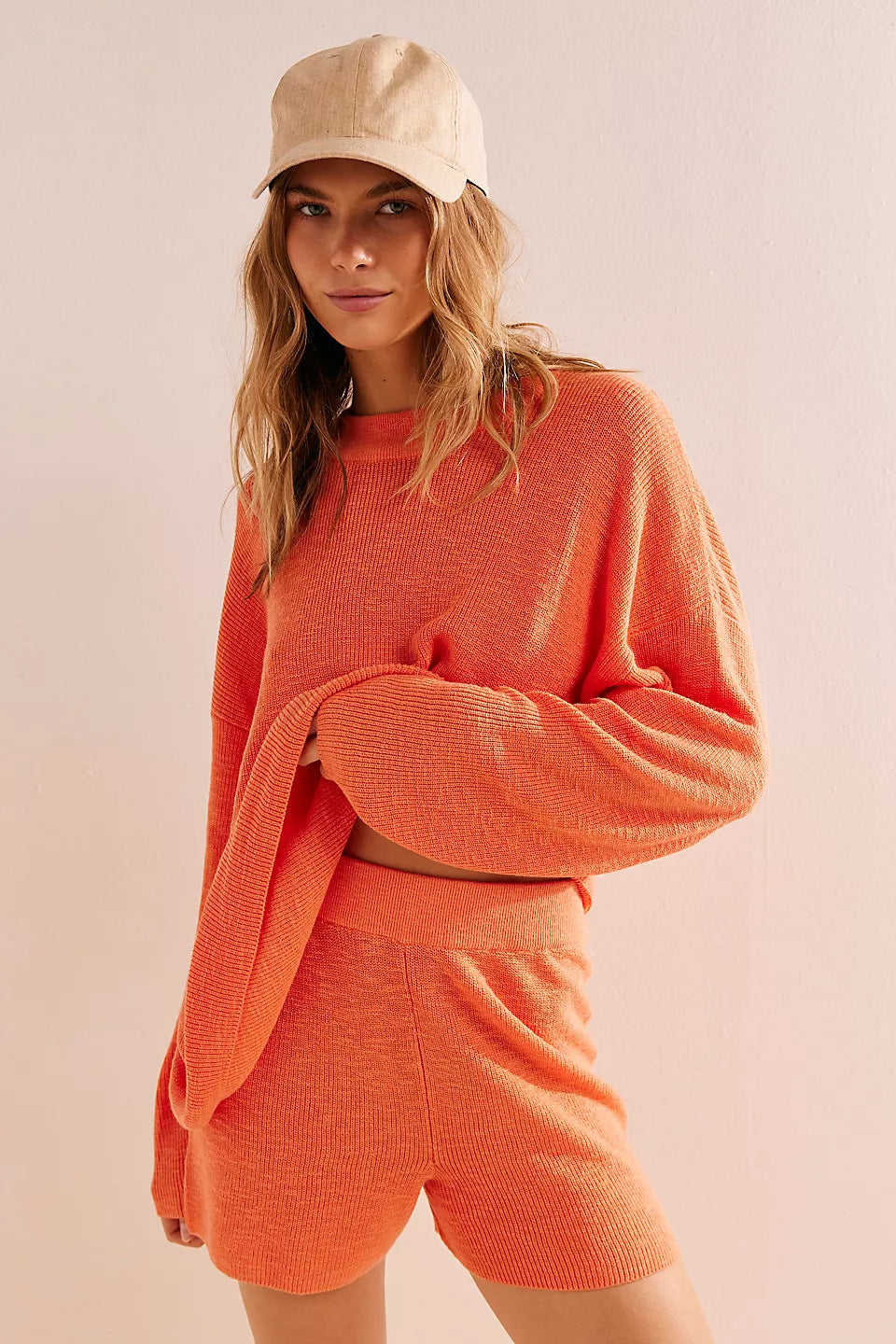 Damen lässiges Strickkleid mit tiefem Kragen und weiten Ärmeln Drune