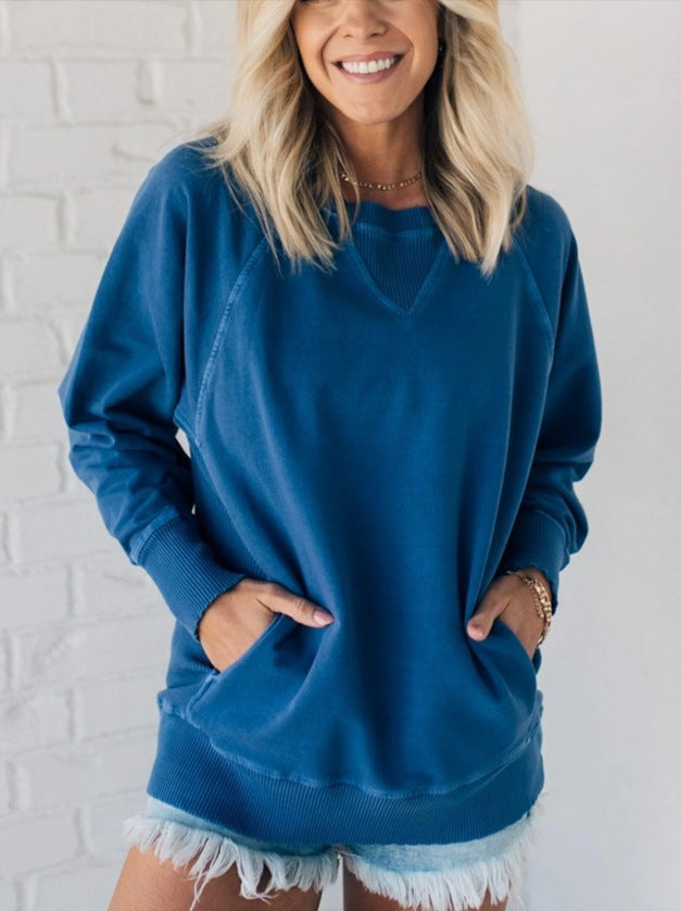 Damen bequemer Oversized Sweatpullover mit lässigem Design Drune