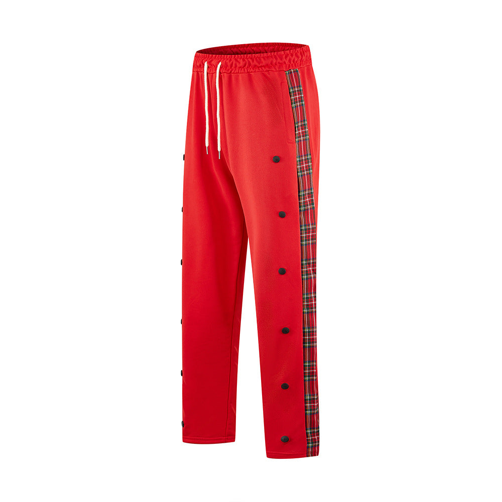 Herren Sportliche Jogginghose mit Druckknopf-Design und elastischem Bund Drune