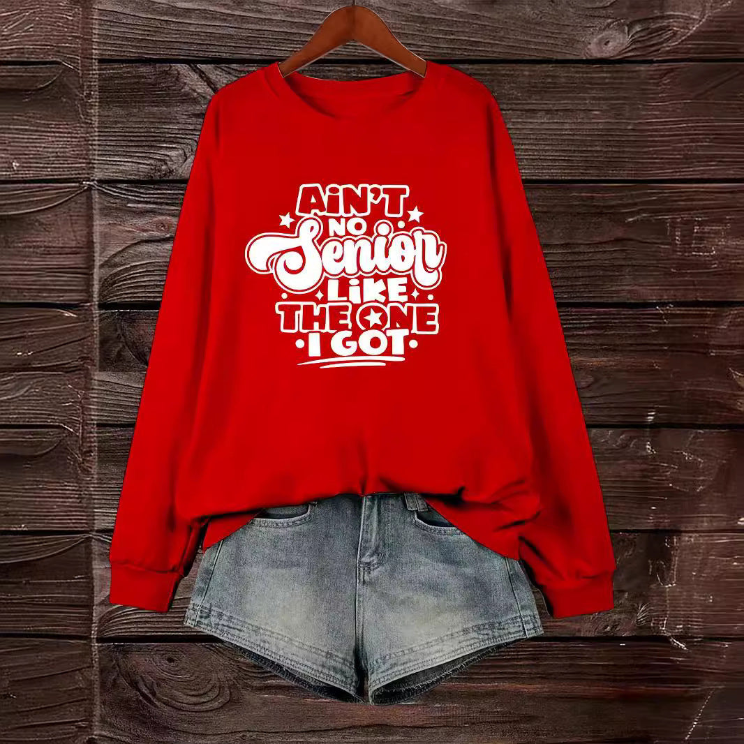 Damen Sweatshirt mit lässigem Spruchdesign Drune
