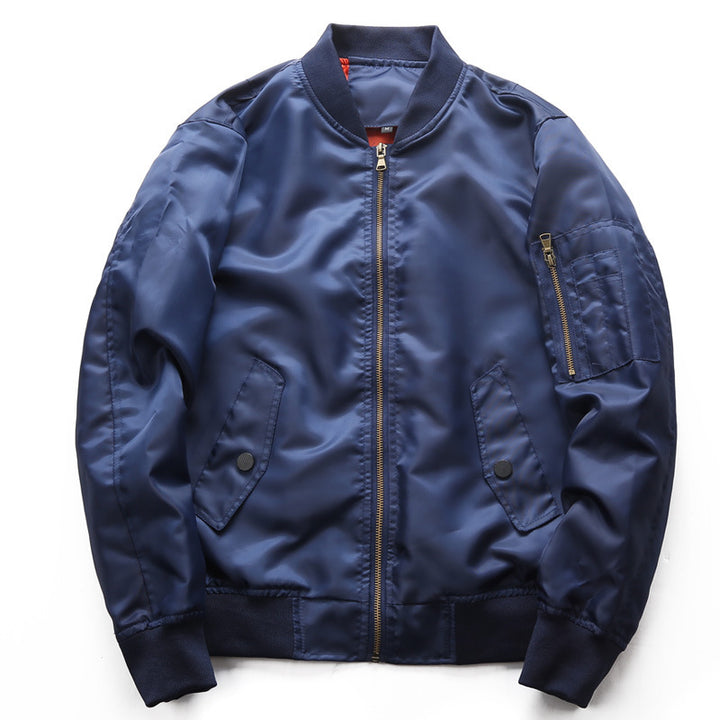 Herren nan klassische Bomberjacke aus wasserabweisendem Nylon mit gerippten Bündchen und Ärmeltasche Drune