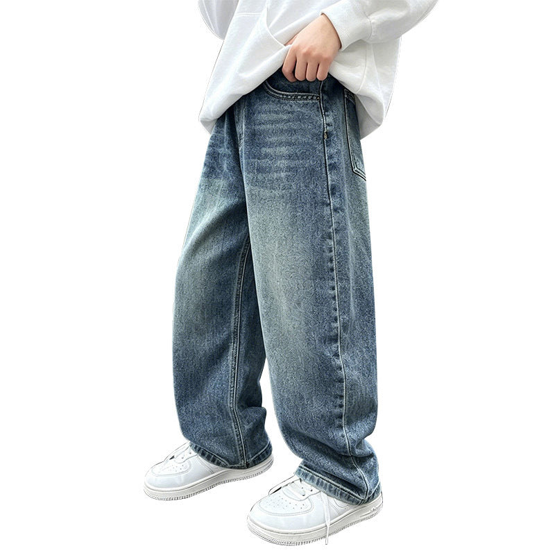 Damen weite Baggy-Jeans aus hochwertigem Denim Drune