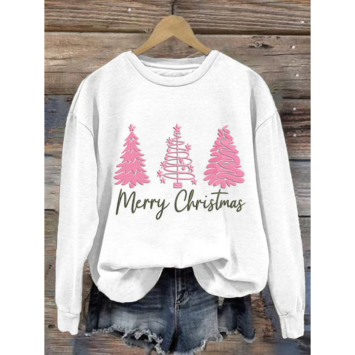 Damen gemütlicher Christmas Sweatshirt mit festlichem Print Drune
